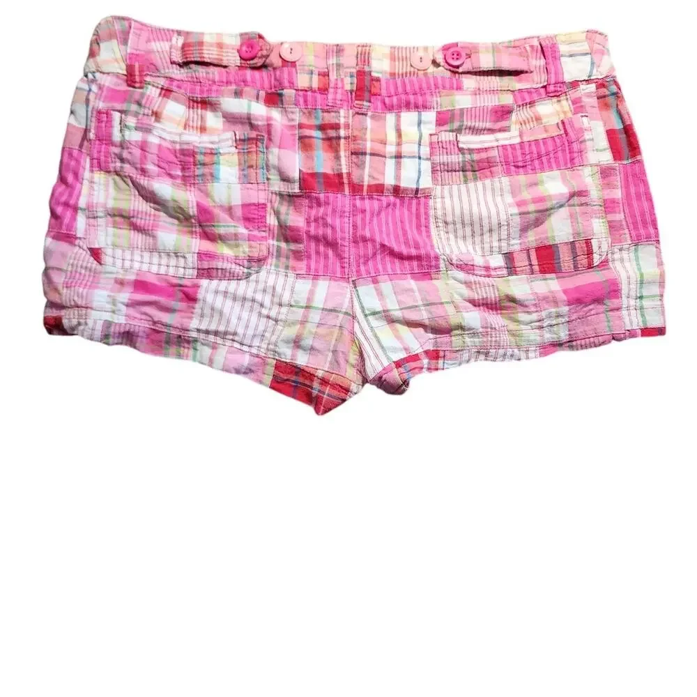 Arizona Pink Patchwork Shortie Shorts Junior Size 17